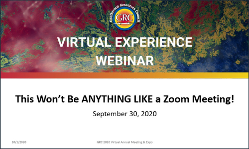 GRC Virtual Experience Webinar